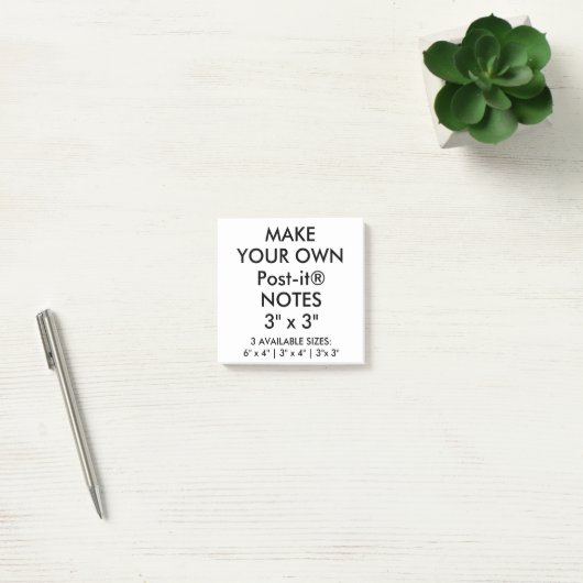 Aangepast, groot, 3-inch vierkant Post-it® notes (Kantoor)