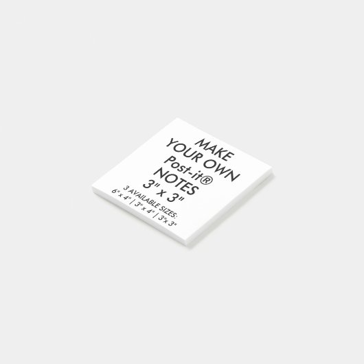 Aangepast, groot, 3-inch vierkant Post-it® notes (Schuin)