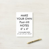 Aangepast, groot, 6 x 4 inch Post-it® notes (Op bureau)