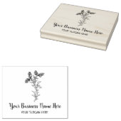 Aangepast groot botanisch 	rubberstempel (Gestempeld)