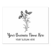 Aangepast groot botanisch 	rubberstempel (Afrduk)