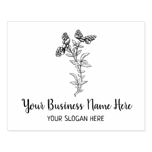 Aangepast groot botanisch 	rubberstempel (Afrduk)