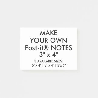 Aangepast, groot, groot, 3 x 4 inch Post-it® notes