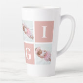 Aangepast grootmoeder Gigi 4 Foto Collage Latte Mok (Rechts)