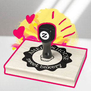 Aangepast grote persoonlijke Logo Rubberstempel