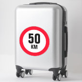 Aangepast grote snelheidslimiet van maximaal 50 km sticker (Koffer)