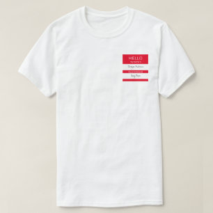 Aangepast HALLO Mijn naam en woordenboek T-shirt