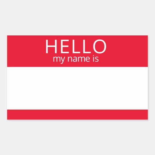 Aangepast HALLO mijn naam is sticker badge leeg (Voorkant)