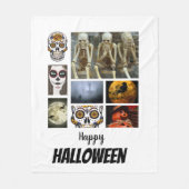 Aangepast Halloween 8 fotocollage Fleece Deken (Voorkant)