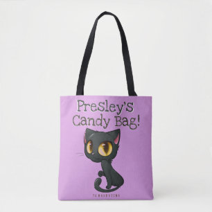 Aangepast halloween Trick or treat Bag Kitten Cat Draagtas
