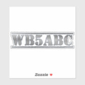 Aangepast ham Call-teken Sticker (Vel)