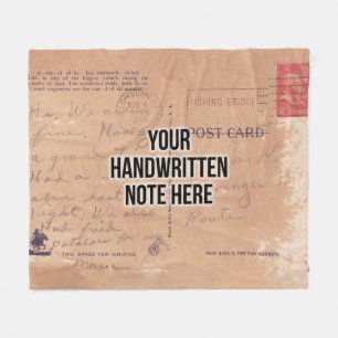 Aangepast handgeschreven Briefkaart Sentimental Ke Fleece Deken