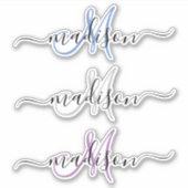 Aangepast handgeschreven monogram sticker (Voorkant)