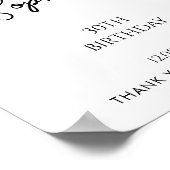 Aangepast handgeschreven script Eerste verjaardag Poster (Hoek)