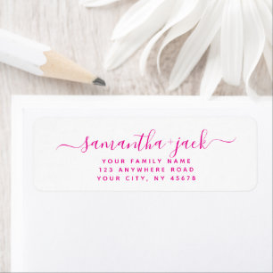 Aangepast handgeschreven stijlvol elegant retourad etiket