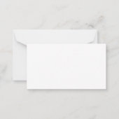 Aangepast handschrift Script Monogramed Simple Notitiekaartje (Achterkant)