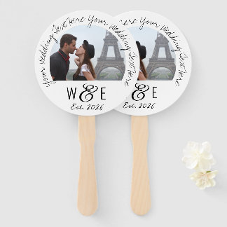 Aangepast handschrift Tekstprogramma Fan Wedding F Handwaaier