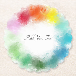 Aangepast handscript moderne kleurrijke Sjabloon Kartonnen Onderzetters