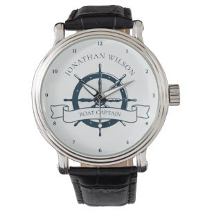 Aangepast handvat Nautisch wiel Horloge