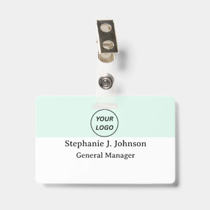 Aangepast hard plastic naamkaartje met metalen cli badge