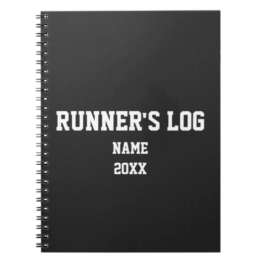 Aangepast harderslogboek Hardloopatleet Marathon S Notitieboek (Voorkant)