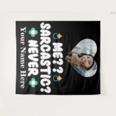 Aangepast hart foto Ik Sarcastic Nooit Wandkleed (Voorkant (horizontaal))