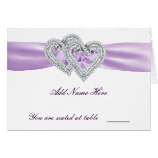 Aangepast hart lavender lintkaart