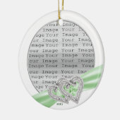Aangepast hart Limoen lint ornament (Links)