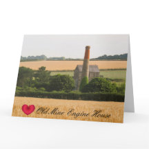 Aangepast hart Old Mine Engine House Cornwall Foto