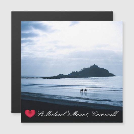 Aangepast hart St. Michaels monteren Cornwall + Ho (Voorkant / Achterkant)