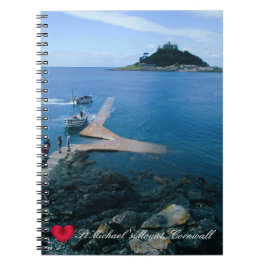 Aangepast hart St. Michaels monteren Cornwall met  Notitieboek