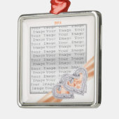 Aangepast hart Tangerine Ribbon Ornament (Links)