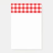 Aangepast, helder rood gingham post-it® notes (Voorkant)