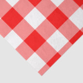 Aangepast, helder rood gingham tissuepapier (Detail)