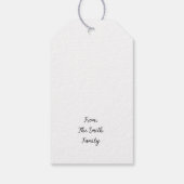 Aangepast hertenkerstfeest cadeaulabel (Achterkant)