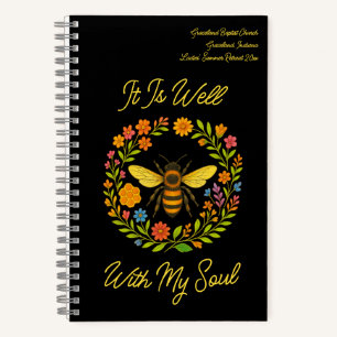 Aangepast "Het is goed met mijn ziel" Boho Honeybe Notitieboek