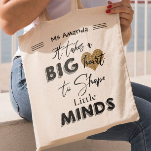 Aangepast Het neemt een groot hart Leerlingenw Tote Bag