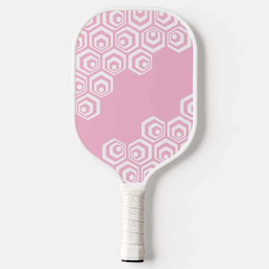 Aangepast hexagon polygon Retro Art Style Patroon Pickleball Paddle (Achterkant)
