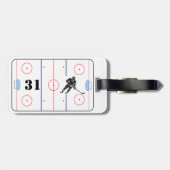 Aangepast Hockey Bag-Label Bagagelabel (Achterkant horizontaal)