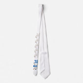 Aangepast hockey Player Name Number Blue Stropdas (Achterkant)