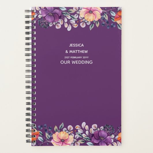 Aangepast Hoesje van Dawn Till Dusk Wedding Planne Planner (Voorkant)