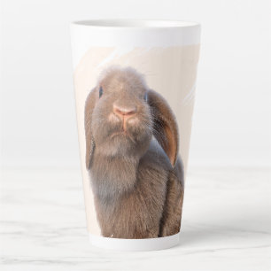 Aangepast Holland Lop Konijn Liefhebber Foto Ontwe Latte Mok