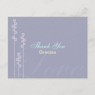 ::aangepast:Hollyhock & Ampersand Bilingual Hartel Bedankkaart