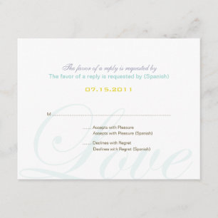::aangepast:Hollyhock & Ampersand Bilingual RSVP-k RSVP Kaartje