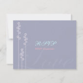 ::aangepast:Hollyhock & Ampersand Bilingual RSVP-k RSVP Kaartje (Achterkant)