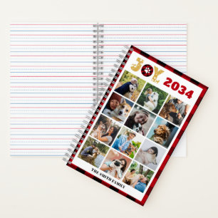 Aangepast Hondenliefhebber voor fotocollage Rood B Notitieboek