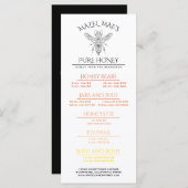 Aangepast honinghondenmenu menu (Voorkant / Achterkant)