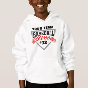 Aangepast honkbalteam Kind Hoodie Baseball Base La
