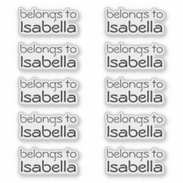 Aangepast "hoort bij" naam label Stickers