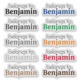 Aangepast "hoort bij" naam label Stickers